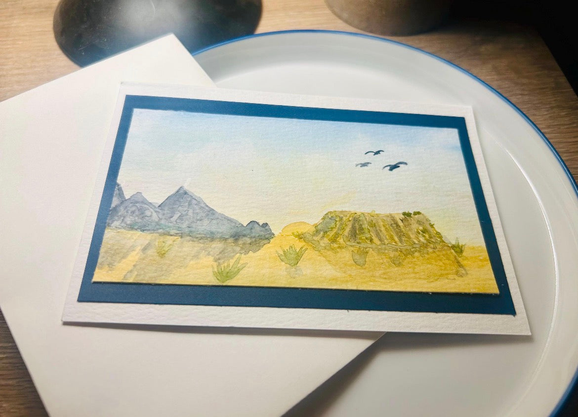 Desert Watercolor Card