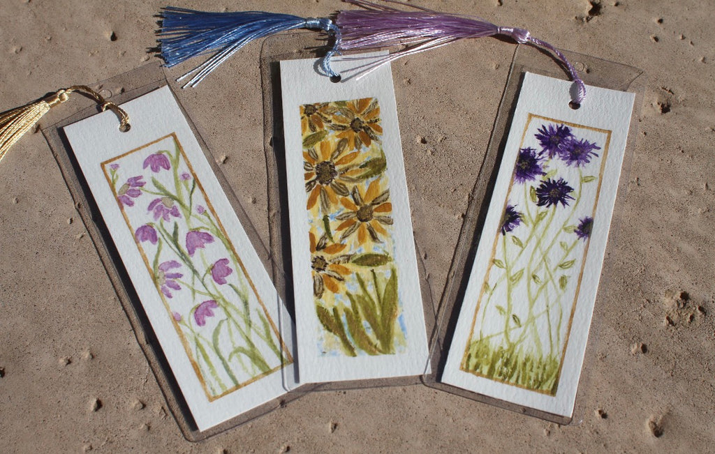 Floral themed bookmarks