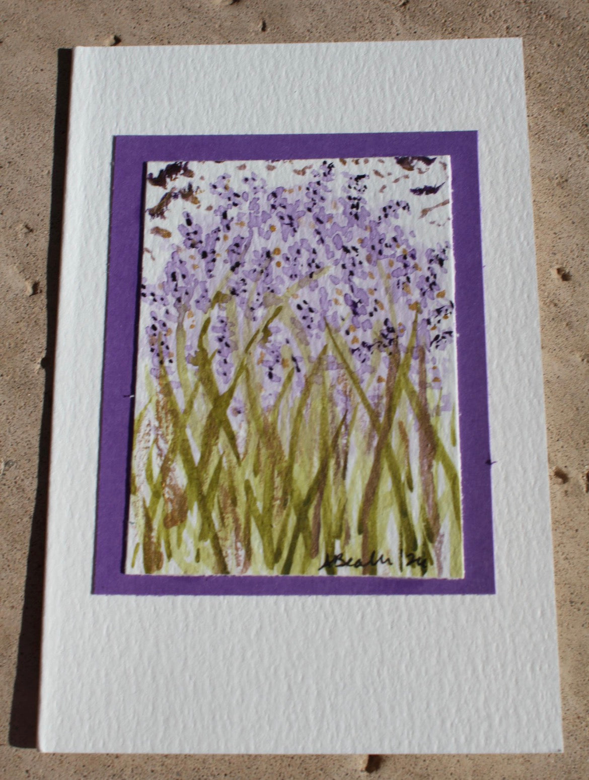 Purple Flowers 4x6 card