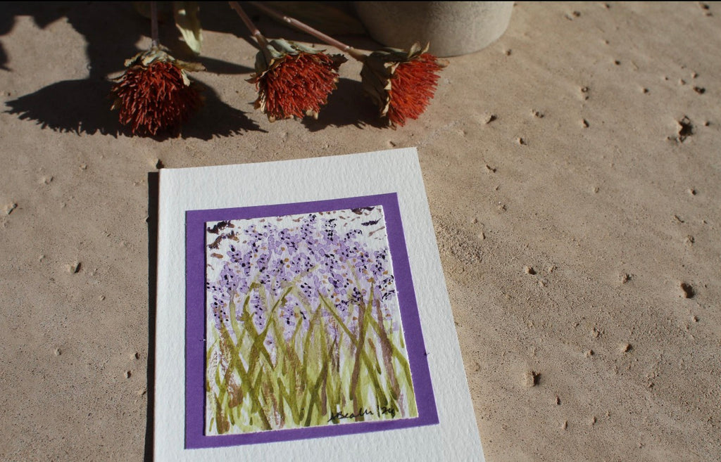 Purple Flowers 4x6 card