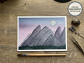 Twilight Mountain Majesty – Original Watercolor Painting
