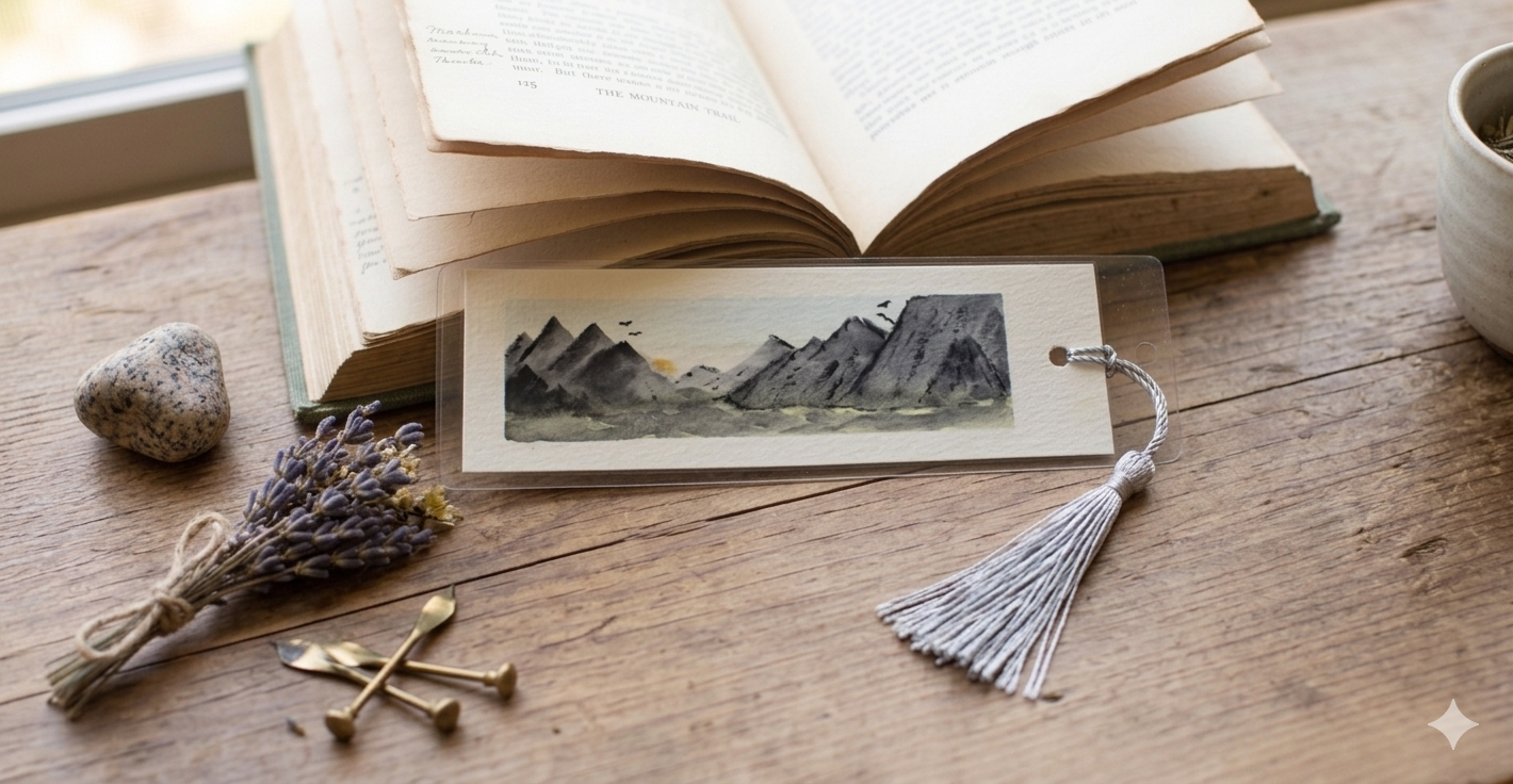 Mountain Watercolor Bookmarks