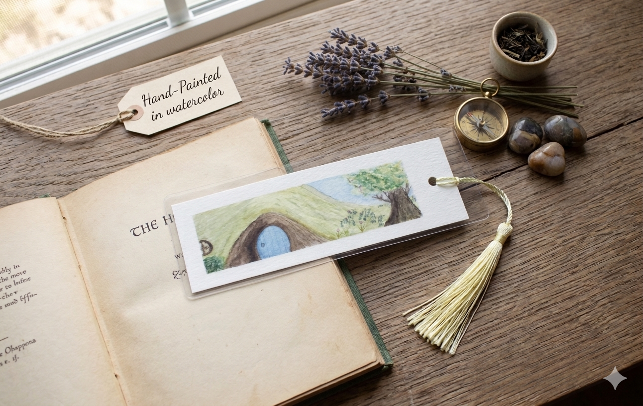 Hobbit Themed Watercolor Bookmarks