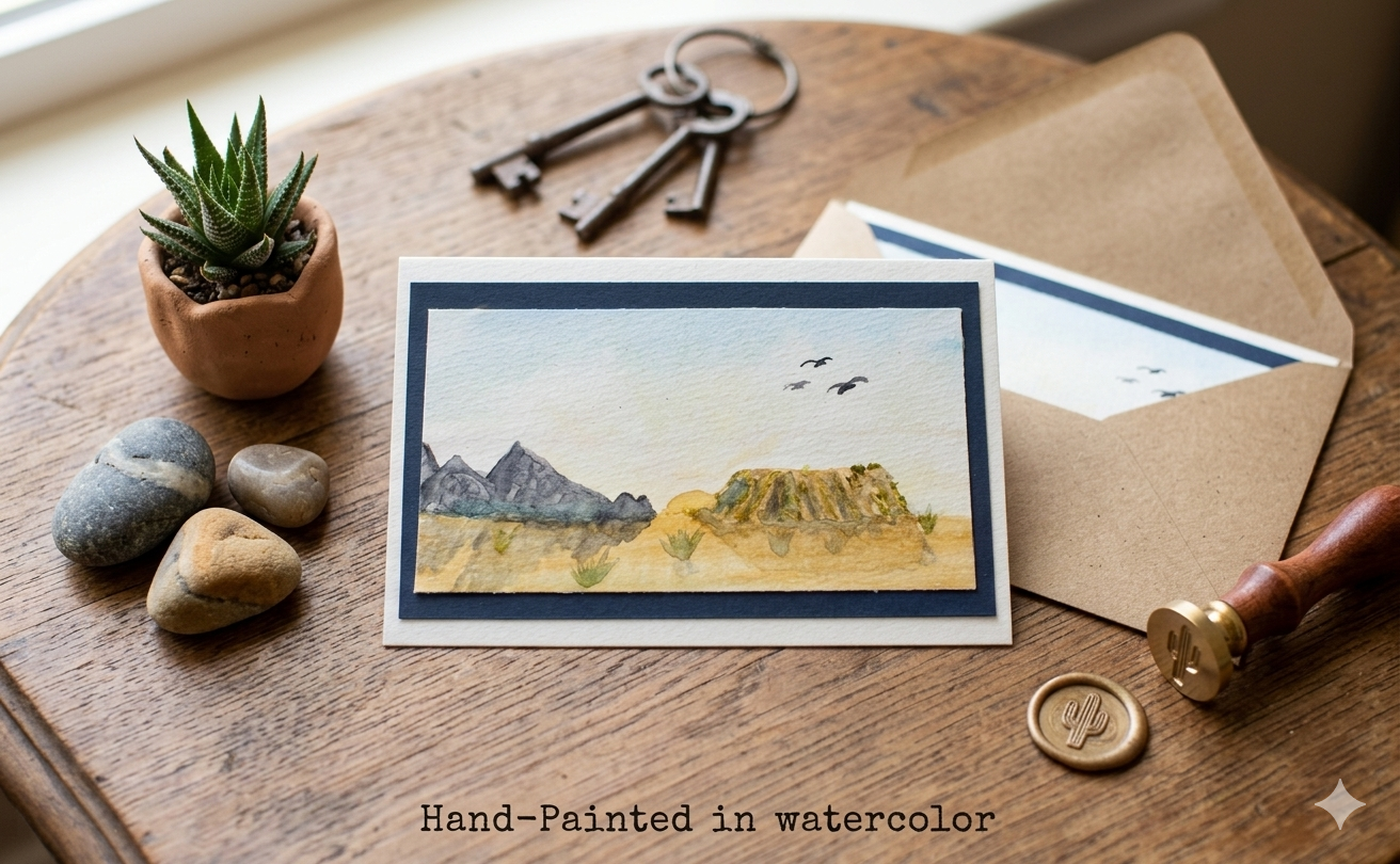 Desert Watercolor Card
