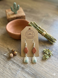 Handcrafted Polymer Clay Agave Dangle Earrings