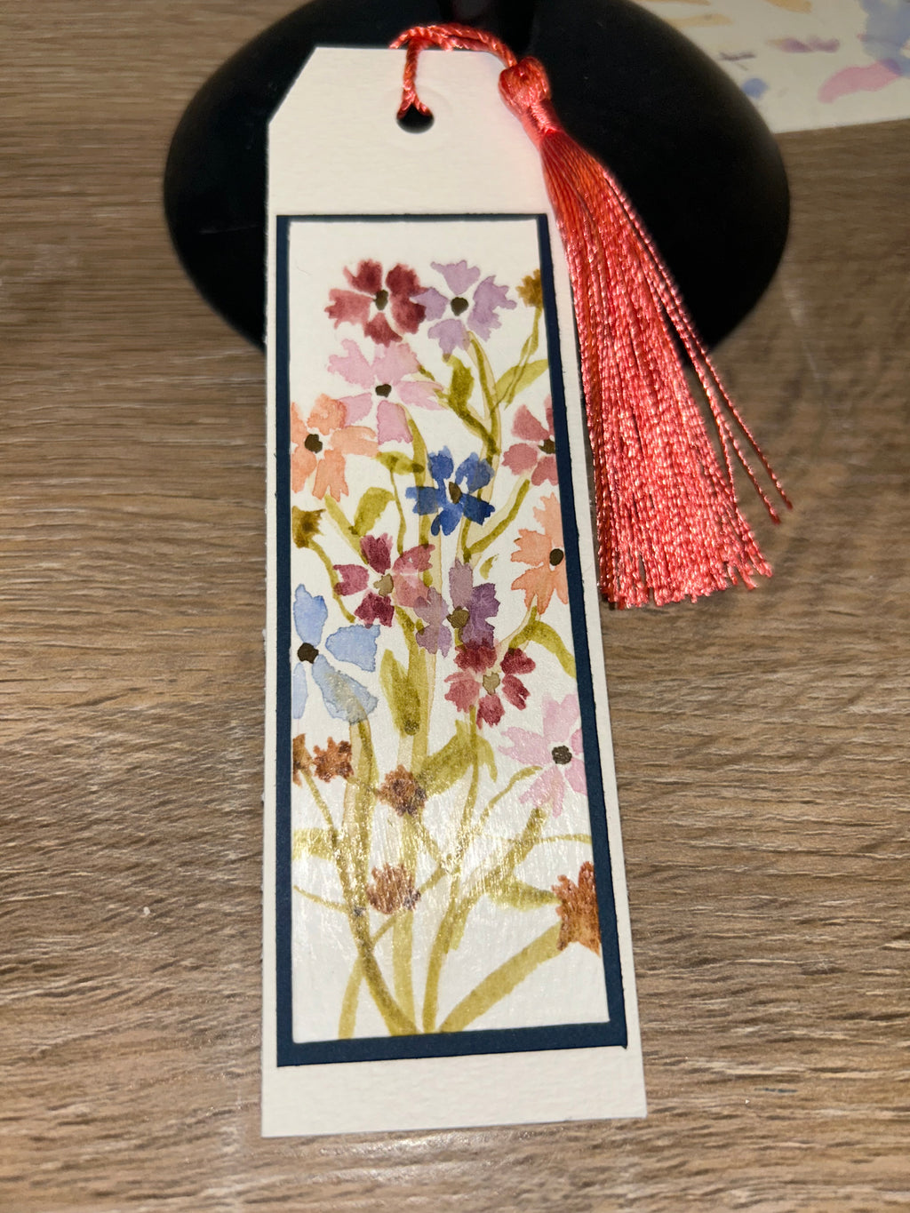 Hand-Painted Floral Bookmark | Original Watercolor Artwork