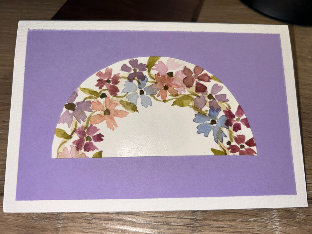 Handmade Floral Arch Watercolor Greeting Card