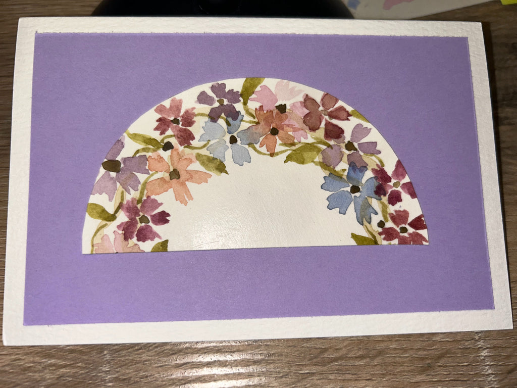 Handmade Floral Arch Watercolor Greeting Card