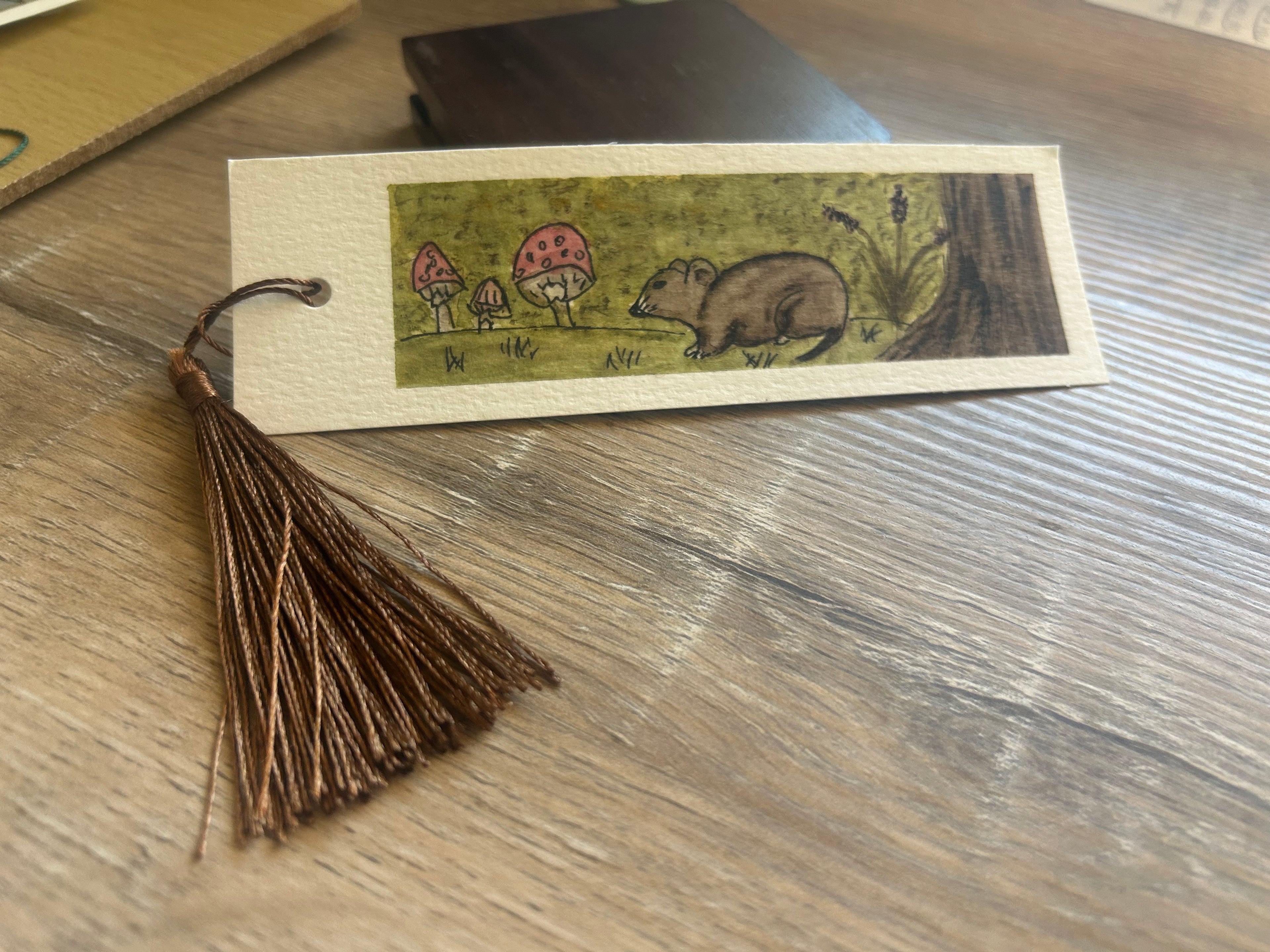 Hand-Painted Cottagecore Forest Bookmark