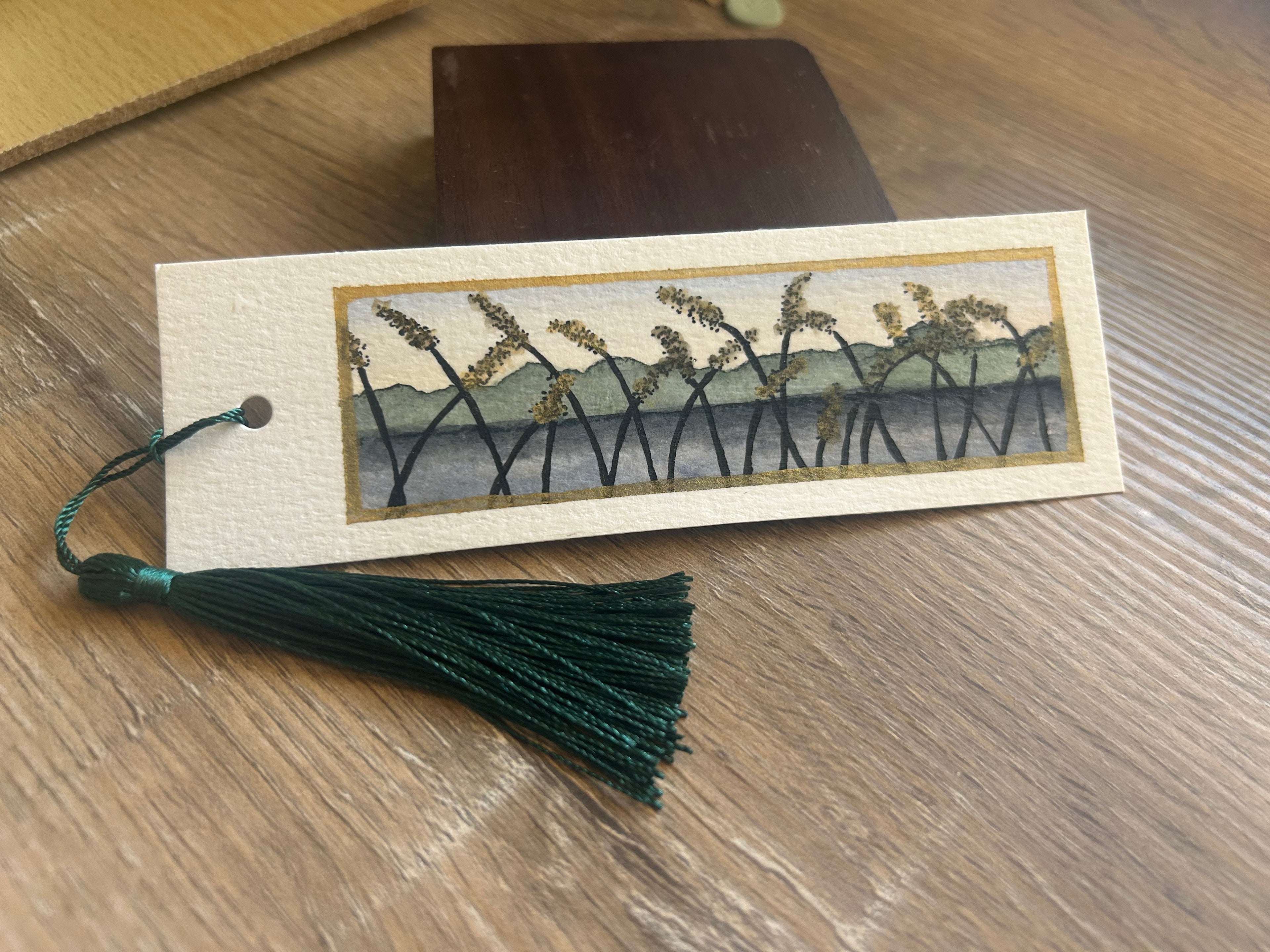 Hand-Painted Lake Life Watercolor Bookmark