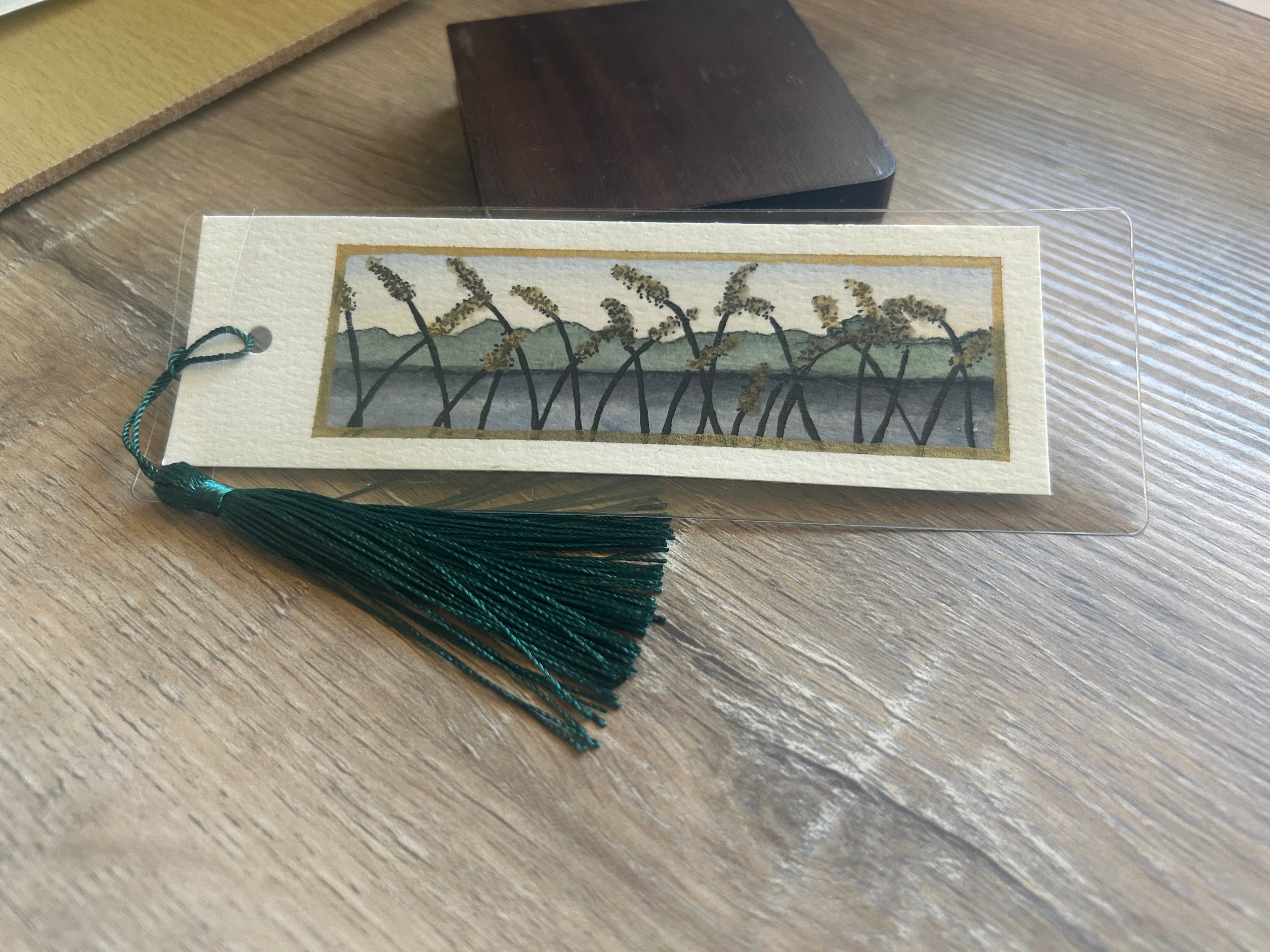 Hand-Painted Lake Life Watercolor Bookmark