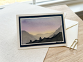 Hand-Painted Mountain Sunset Greeting Card (4x6")