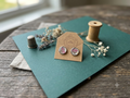 Handmade Pink Floral Resin Stud Earrings