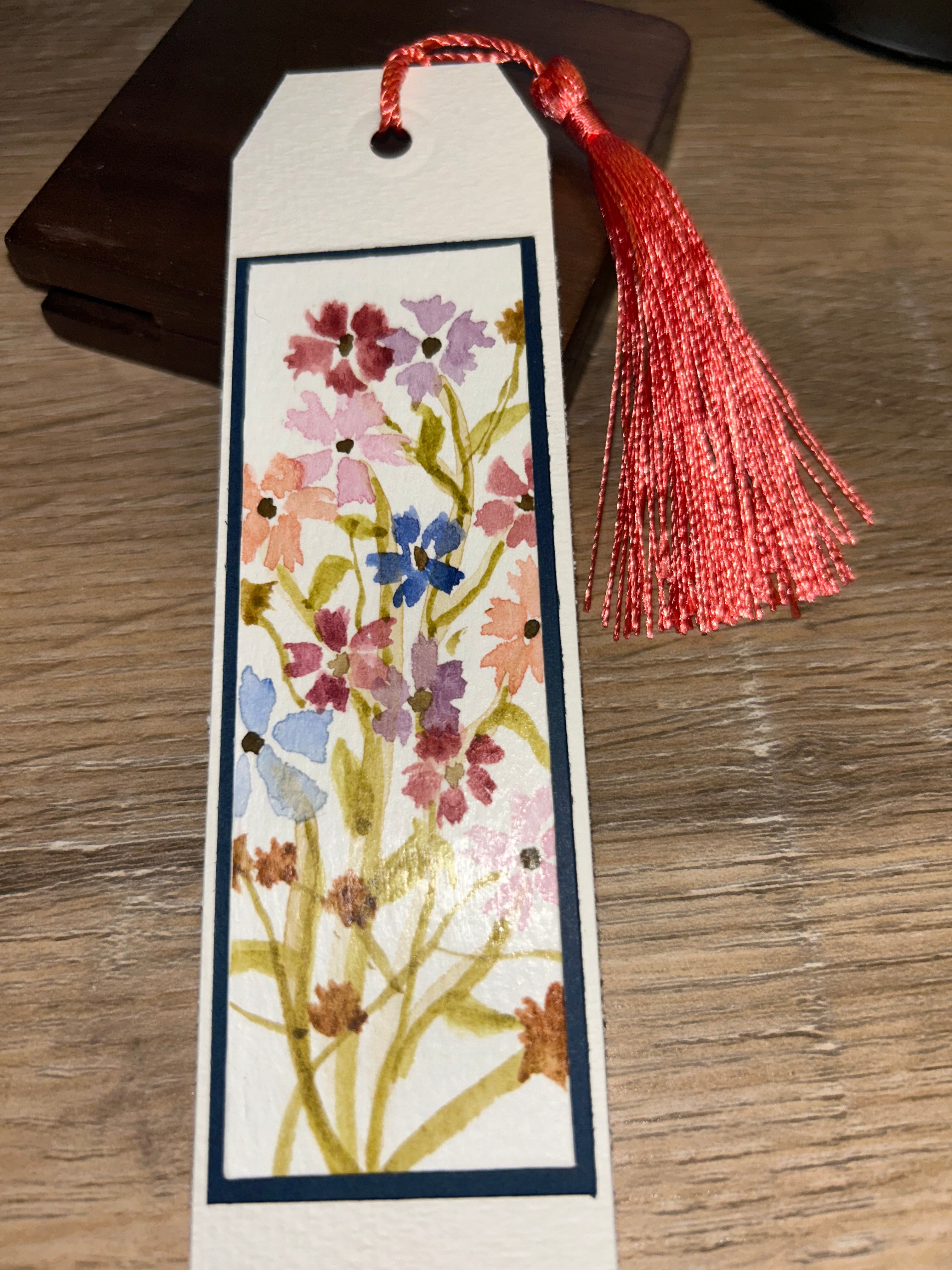 Hand-Painted Floral Bookmark | Original Watercolor Artwork