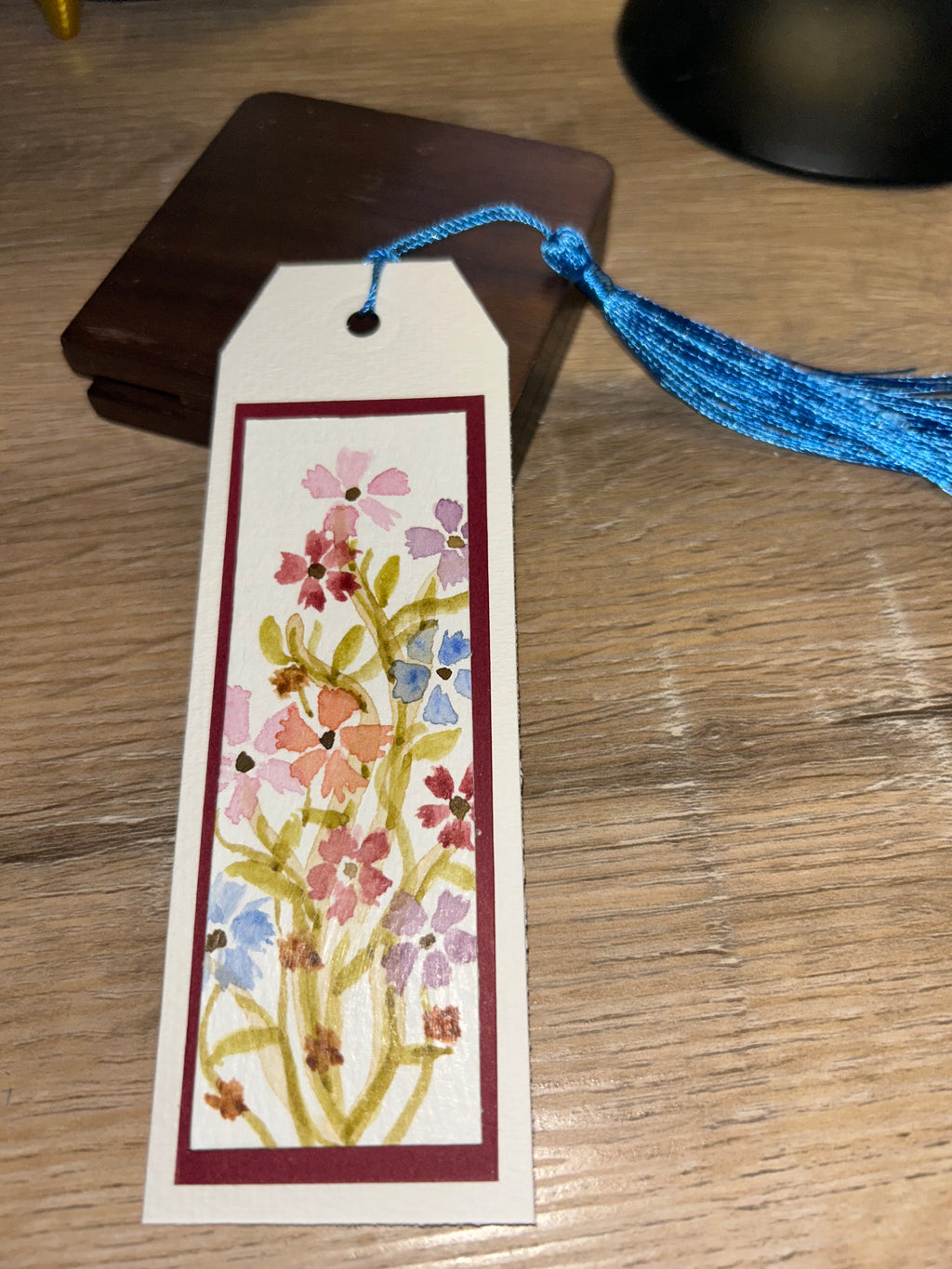 Hand-Painted Floral Bookmark | Original Watercolor Artwork