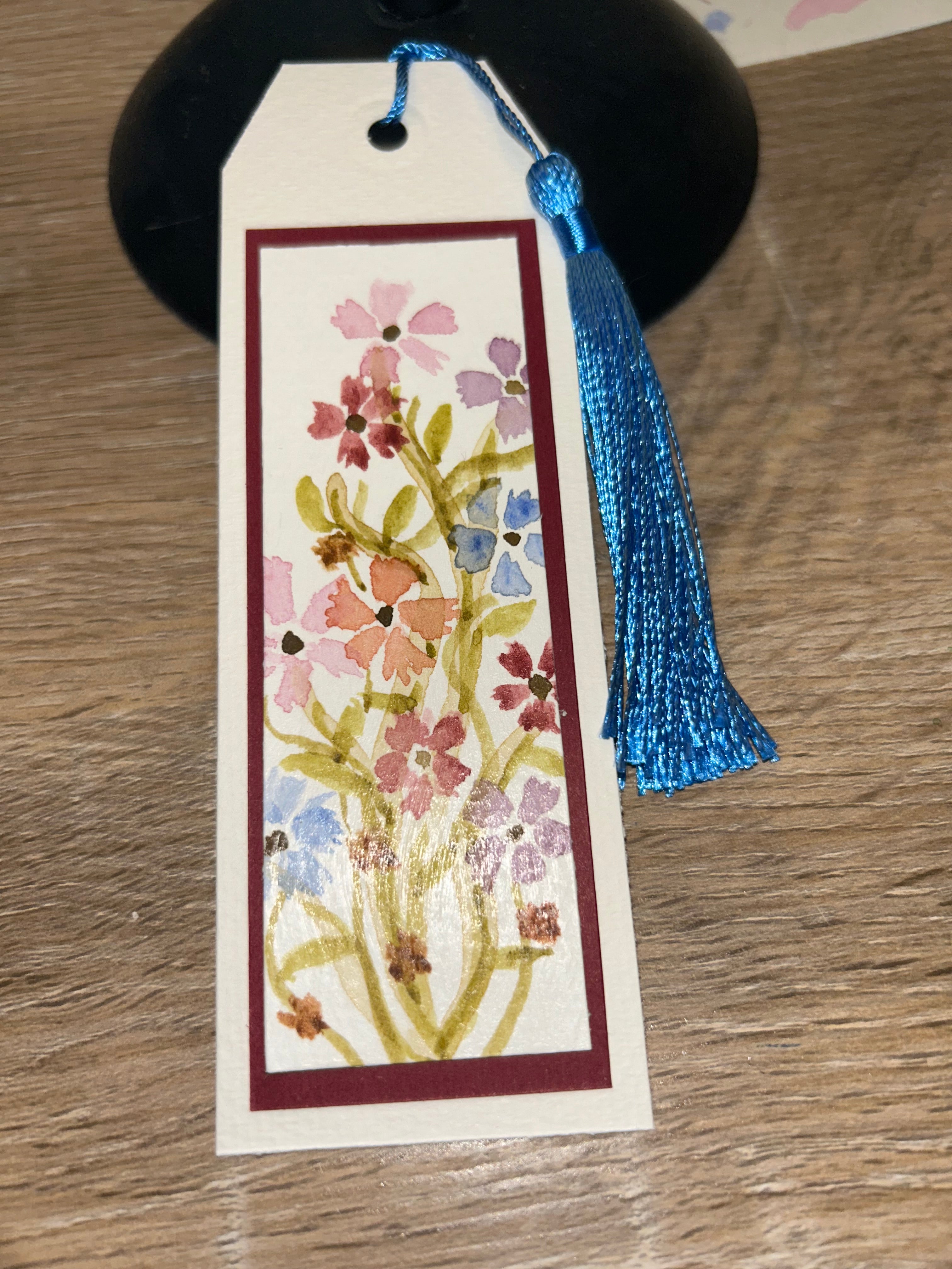 Hand-Painted Floral Bookmark | Original Watercolor Artwork
