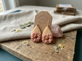 Handmade Polymer Clay Daisy Teardrop Earrings